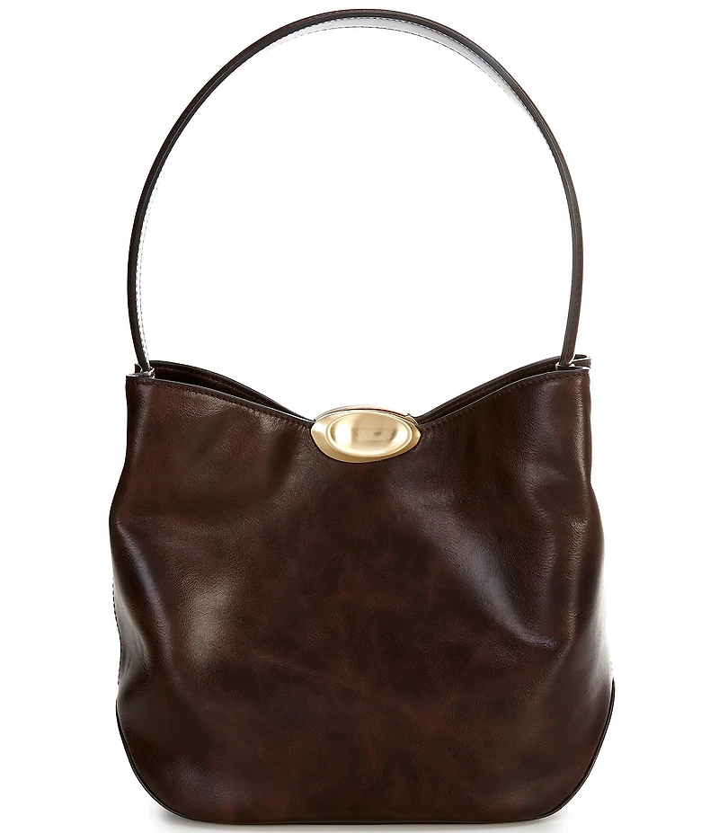 CITRINE Mae Small Leather Bucket Bag