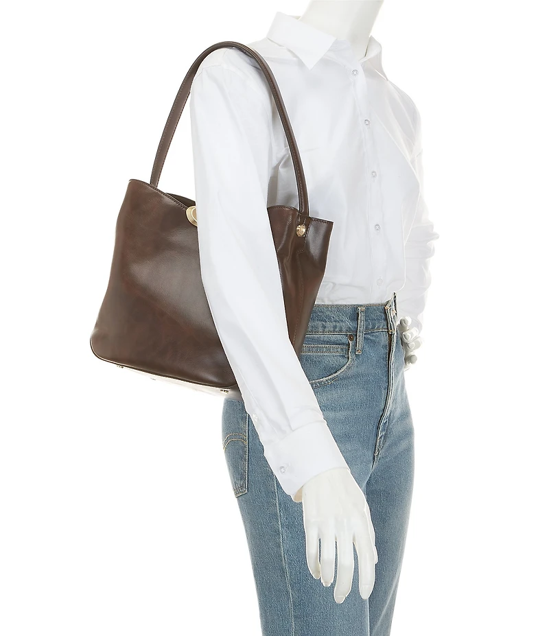 CITRINE Mae Small Leather Bucket Bag