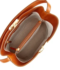 CITRINE Mae Small Leather Bucket Bag