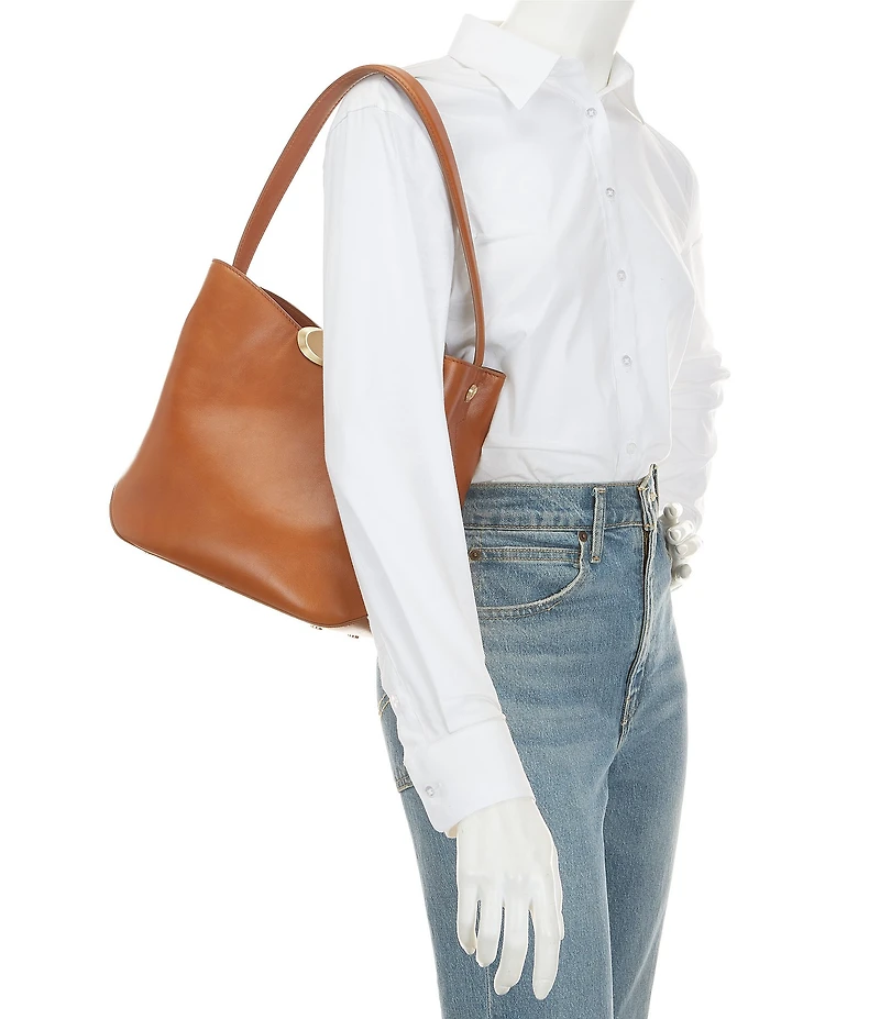 CITRINE Mae Small Leather Bucket Bag