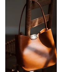 CITRINE Mae Small Leather Bucket Bag