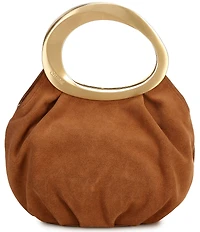 CITRINE Magnolia Suede Top Handle Mini Bag