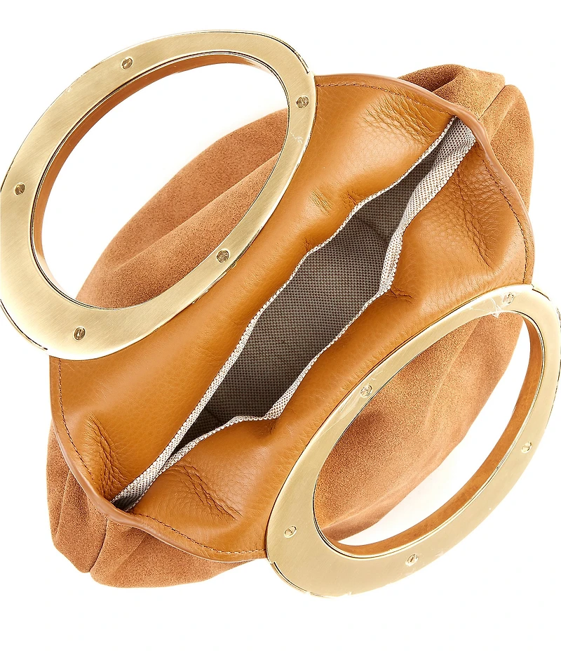CITRINE Magnolia Suede Top Handle Mini Bag
