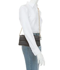 CITRINE Rian Pillow Leather Top Handle East-West Convertible Clutch Bag