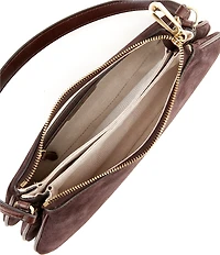 CITRINE Scarlette Suede East-West Shoulder Bag