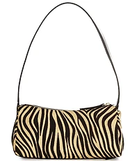 CITRINE Zoe Zebra Print East West Barrel Shoulder Bag