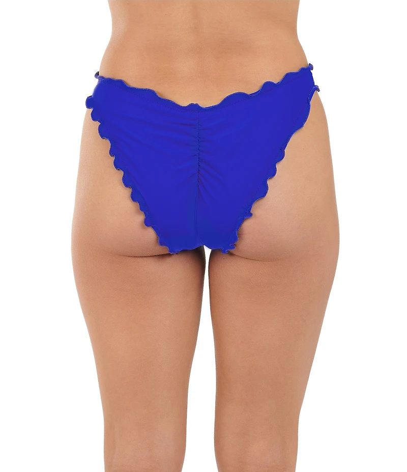 Citrus Solid V-Waist Merrow Trim Hipster Swim Bottom