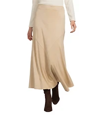 City Blues Asymmetric A-Line Midi Pull-On Skirt