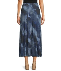 City Blues Belle Mesh Ombre Print A-Line Pull-On Maxi Skirt