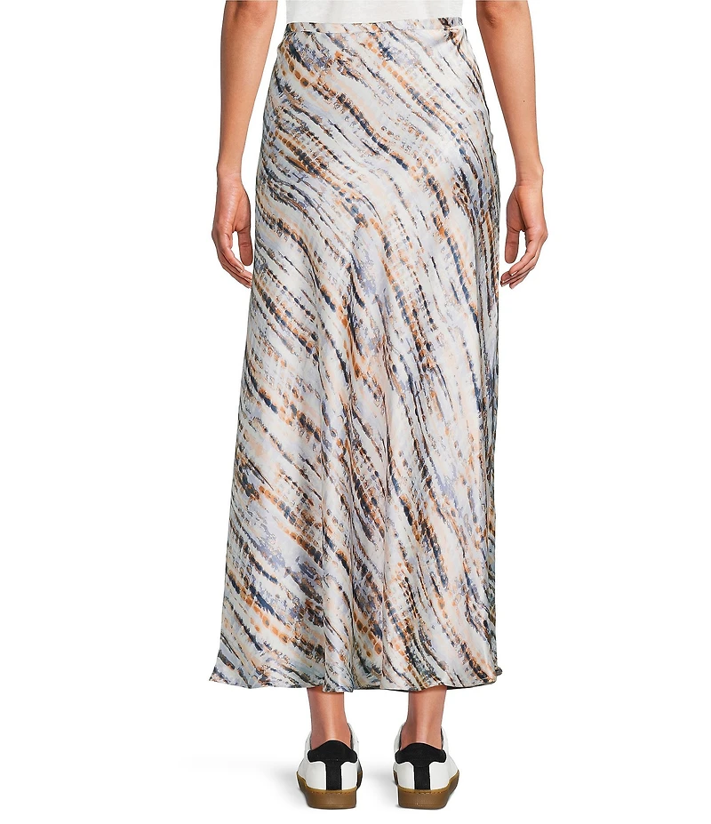 City Blues Bias Floral Pull-On Maxi Skirt