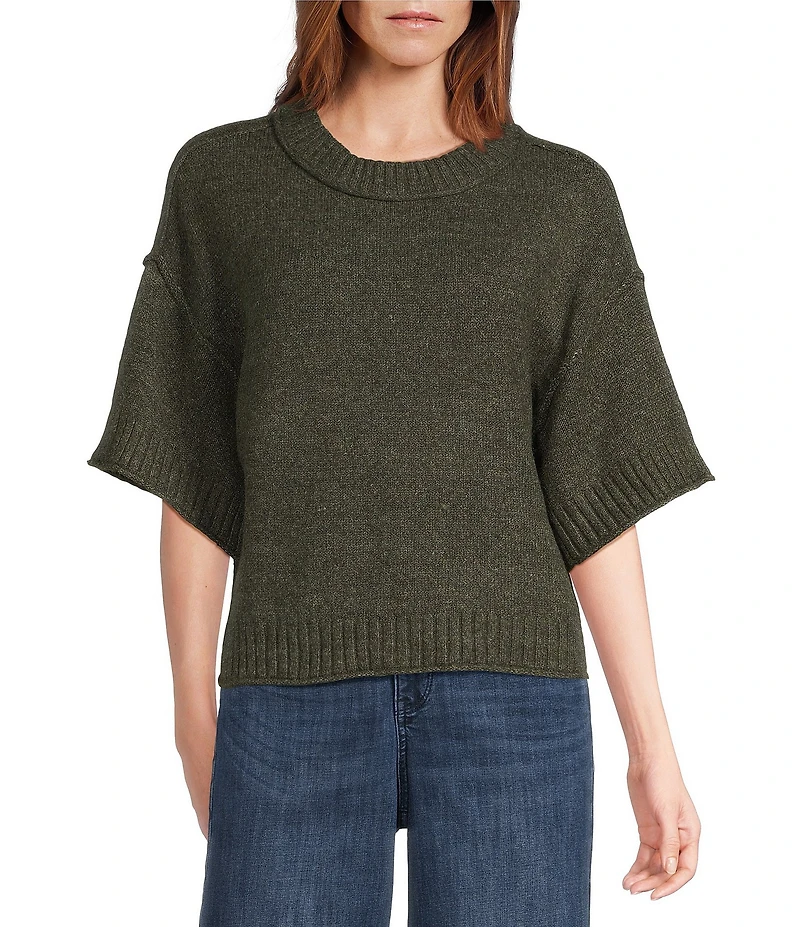 City Blues Broome Crew Neck Short Sleeve Cropped Sweater