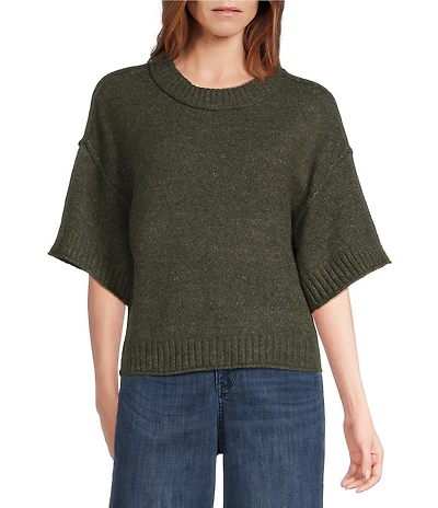 City Blues Broome Crew Neck Short Sleeve Cropped Sweater