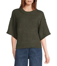 City Blues Broome Crew Neck Short Sleeve Cropped Sweater