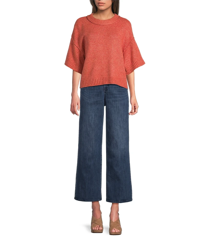 City Blues Broome Crew Neck Short Sleeve Cropped Sweater