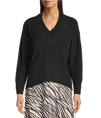 City Blues Cite V-Neck Long Sleeve Knit Sweater