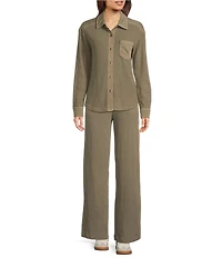 City Blues Coordinating Wide Leg Pull-On Lounge Pants