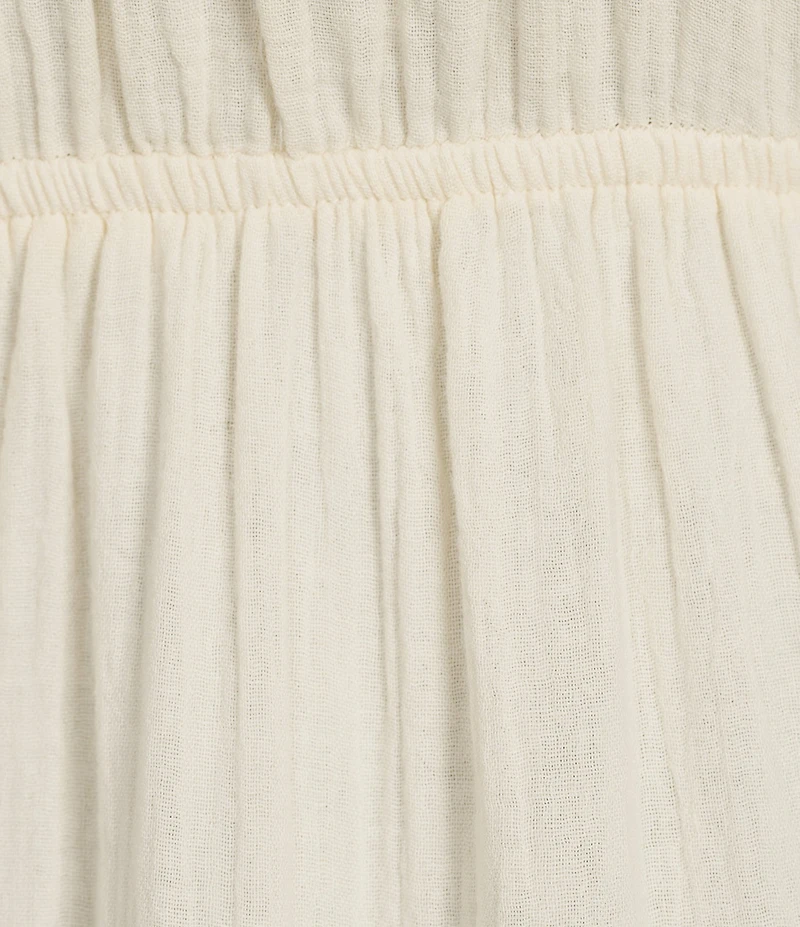 City Blues Cotton Blend Empire Tiered Midi Dress