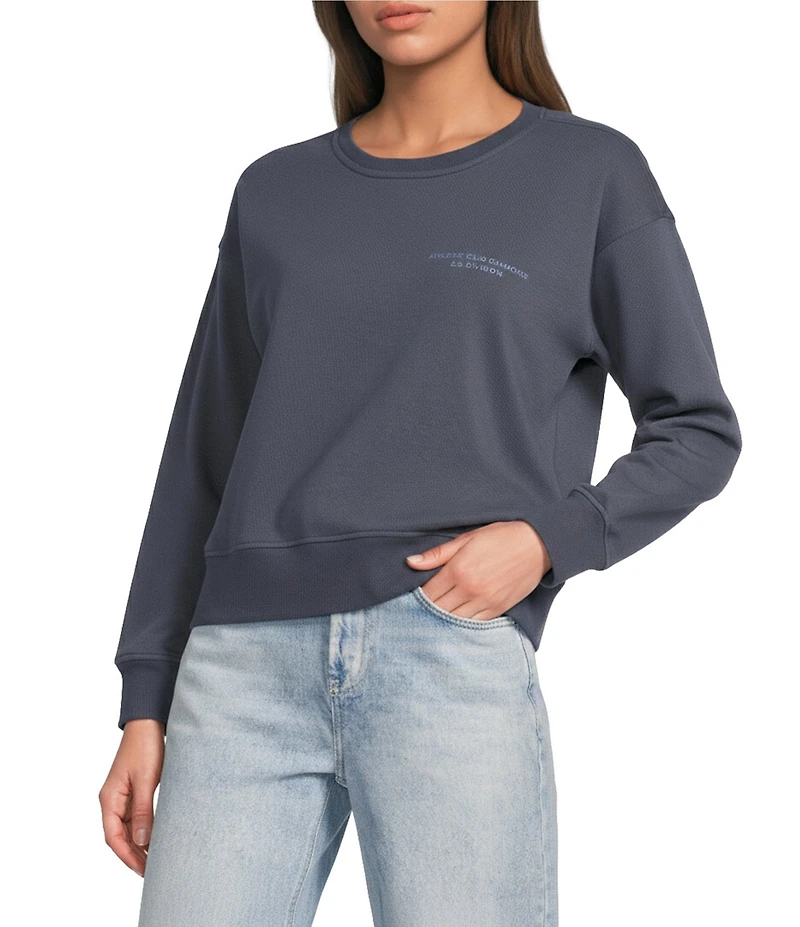 City Blues Crew Neck Long Sleeve Graphic Sweatshirt