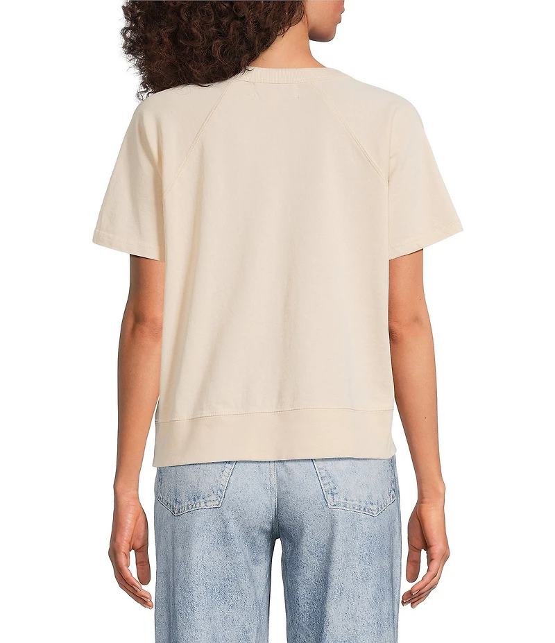 City Blues Crew Neck Short Sleeve Graphic Sweatshirt