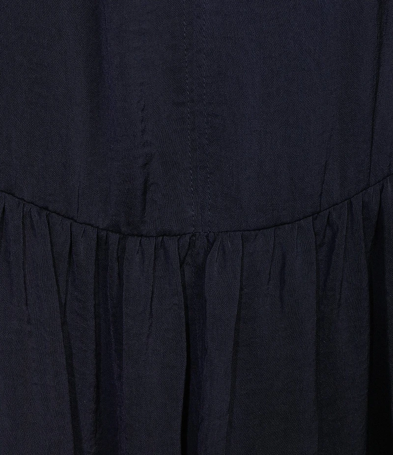 City Blues Crew Neck Sleeveless Shift Maxi Dress