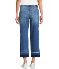 City Blues Denim Straight Leg Roll-Up Cuff Crop Jeans