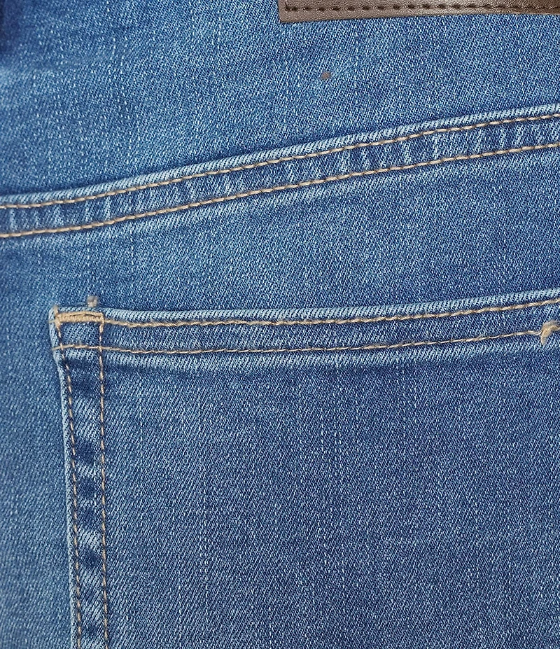 City Blues Denim Straight Leg Roll-Up Cuff Crop Jeans