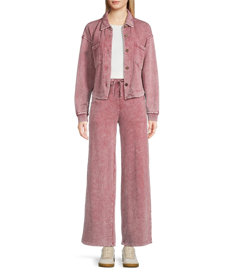 City Blues Coordinating Dropped Drawstring Waist Tie Pull-On Lounge Pants