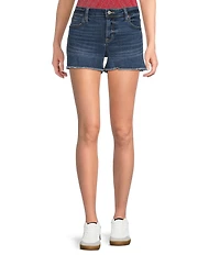 City Blues Eiffel Stretch Denim Frayed Shorts