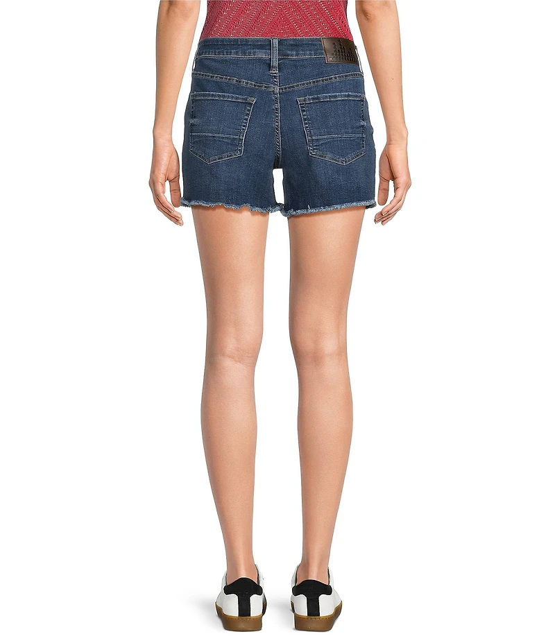 City Blues Eiffel Stretch Denim Frayed Shorts