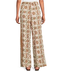 City Blues Floral Side Slit Lounge Pull-On Pants