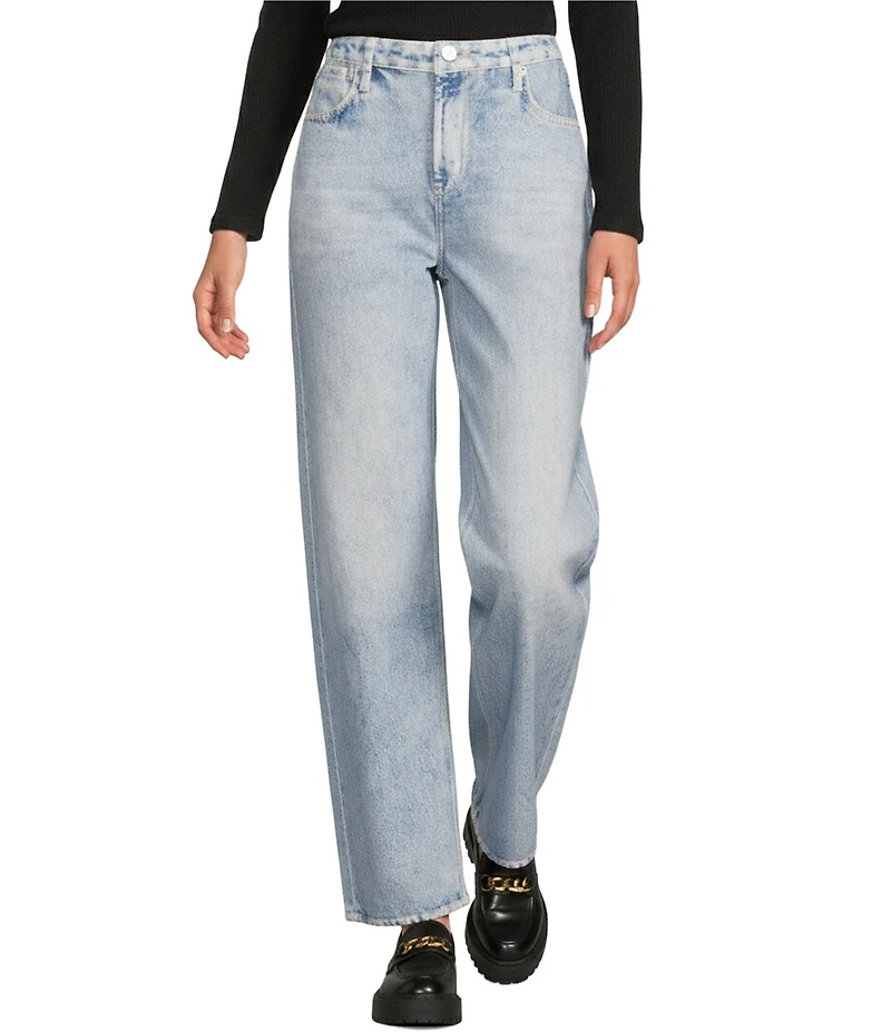 City Blues Knit Denim Straight Leg Jeans