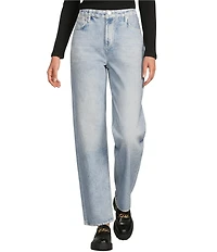 City Blues Knit Denim Straight Leg Jeans