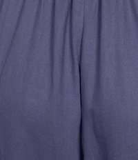 City Blues Linen-Blend Wide-Leg Pull-On Walk Through Ankle Pants
