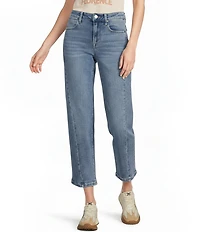 City Blues Mid-Rise Forward Seam Straight Cropped Jeans