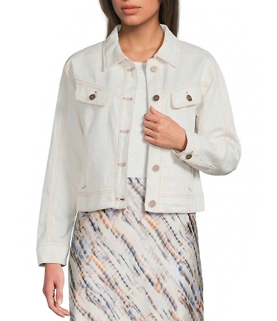 City Blues Notch Collar Long Sleeve Button Front Jacket