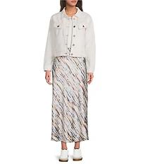 City Blues Notch Collar Long Sleeve Button Front Jacket