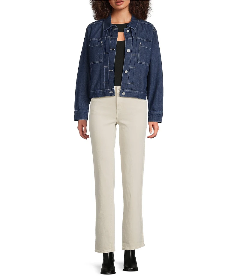 City Blues Pleated Front Classic Denim Jacket