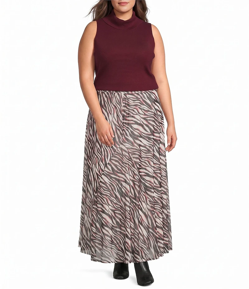 City Blues Plus Size Kelly Turtle Neck Sleeveless Sweater