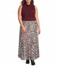 City Blues Plus Size Kelly Turtle Neck Sleeveless Sweater