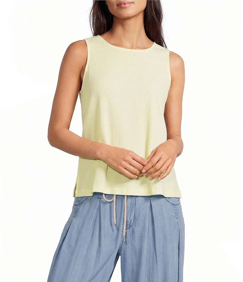 City Blues Scoop Neck Sleeveless A-Line Tank Top