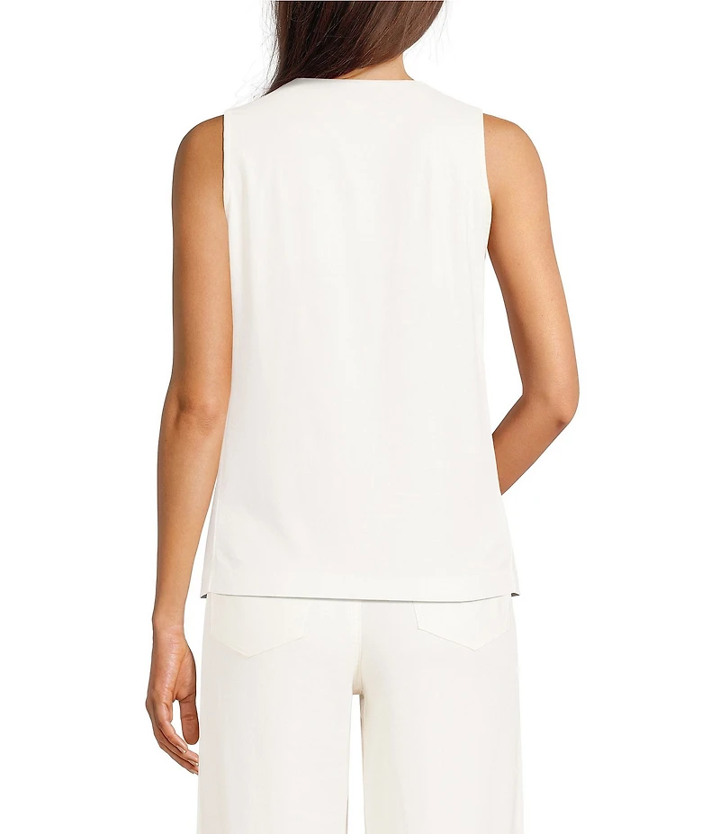 City Blues Stretch V-Neck Sleeveless Relaxed Coordinating Vest