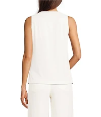 City Blues Stretch V-Neck Sleeveless Relaxed Coordinating Vest