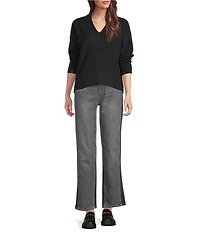 City Blues Two-Tone Straight Leg Ankle Jeans