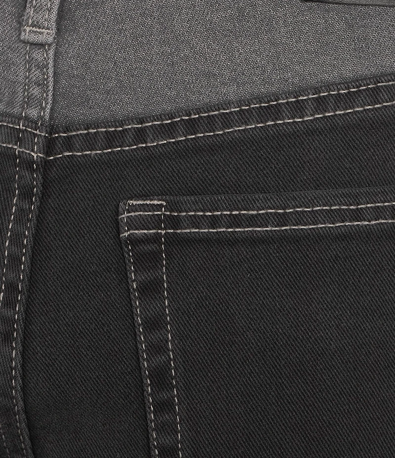 City Blues Two-Tone Straight Leg Ankle Jeans