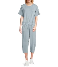 City Blues Wide Leg Pull-On Barrel Coordinating Sweatpants