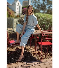 City Blues Wide Leg Pull-On Barrel Coordinating Sweatpants