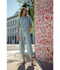 City Blues Wide Leg Pull-On Barrel Coordinating Sweatpants