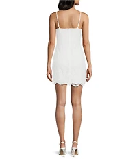 City Vibe Bow Front Lace A-Line Dress