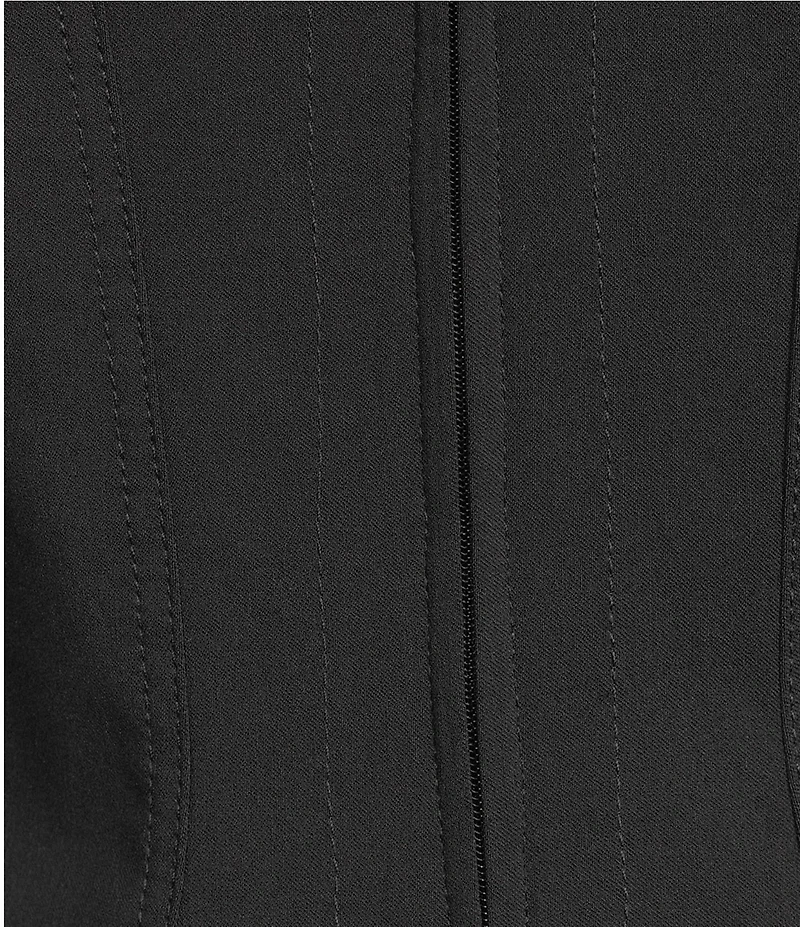 City Vibe Crew Neck Paneled Fit and Flare Mini Dress