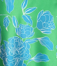 City Vibe Floral Print Sweetheart Neck Tie Front Bustier Bodice Mini Dress